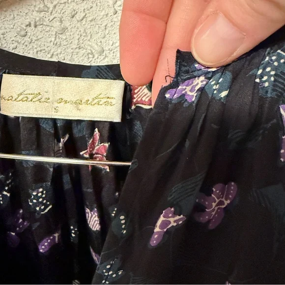 Natalie Martin Briana Dress in lotus print Nero Colorway wedding guest Silk - Picture 4 of 10